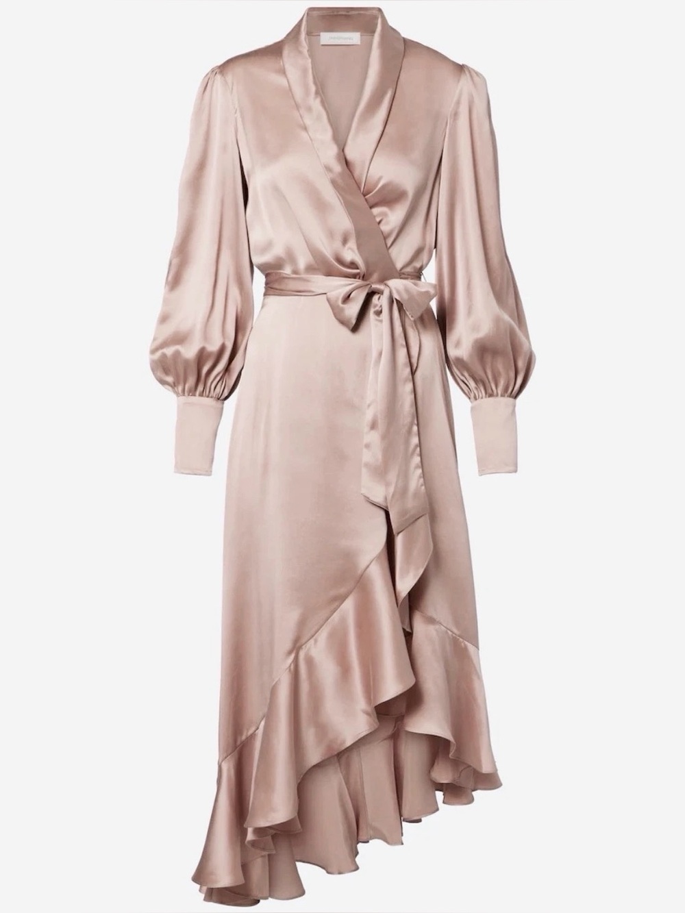 Zimmermann Silk Wrap Dress Midi Color Petal SZ1 (US 4-6)